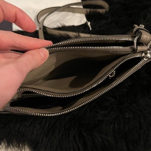 SOLD Authentic Leather Prada Crossbody  Grey (Argilla) Double Zip Phenix Bag - Picture 5 of 9
